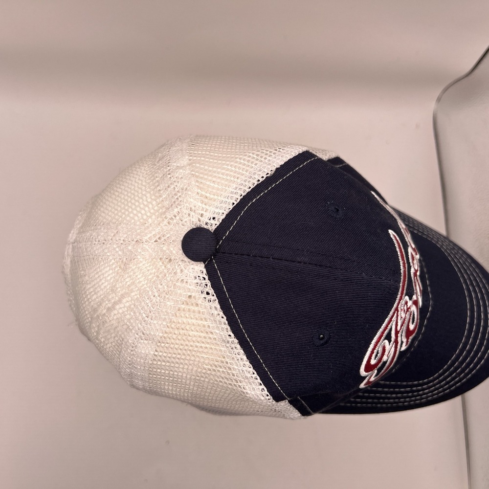 Ford Motor Company Navy Blue White Mesh Trucker Hat Infinity Her Adjustable Cap - Picture 6 of 9